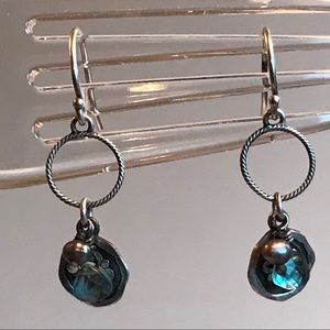Silpada Sterling, Pearl, & Glass Earrings